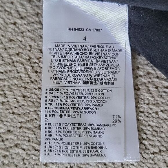 Banana Republic Black and Cream Fit and Flare Tweed Sleeveless Dress - Size 4 - Picture 15 of 16